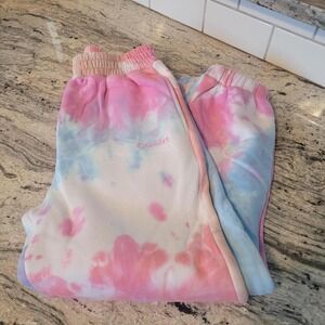 Comfrt Kids Minimalist Sweatpants Rainbow Tie Dye Joggers Size L NEW